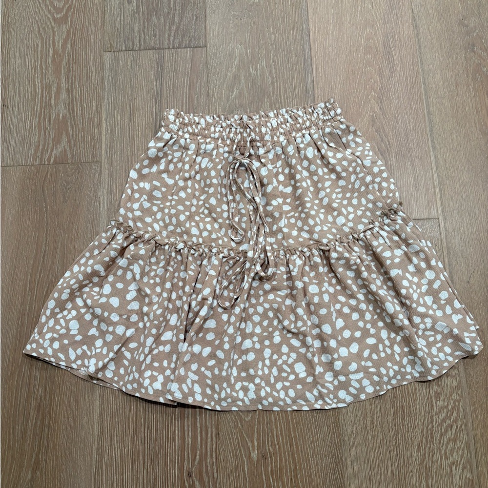Tan and White Skirt